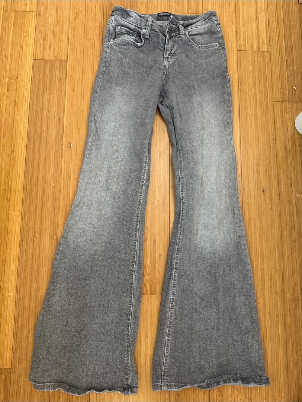 wild fable Gray Flared Jeans - High-Rise Wide Leg